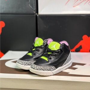 Jordan 3 Electric Green Toddler Size 7C